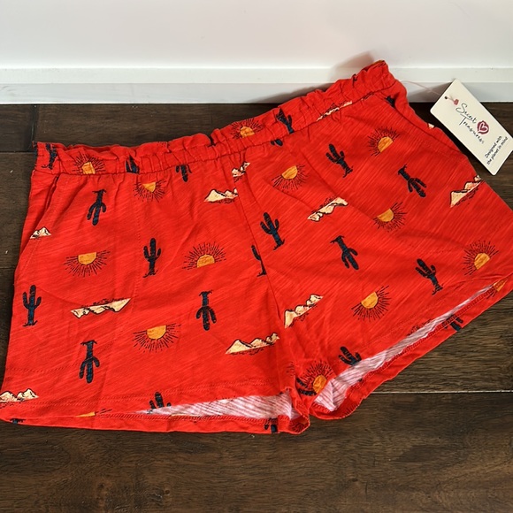 Secret Treasures Orange Cacti and Sunshine Cotton Sleep Shorts - Picture 5 of 14